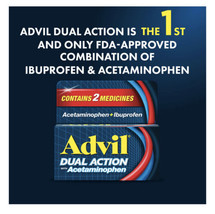 Advil DUAL ACTION Tablets 18ct  Ibuprofen / Acetaminophen Combo ~ - $12.19