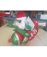 Animated Airplane Santa 13 inches long-Brand New-SHIPS N 24 HOURS - $1,270.19 MXN