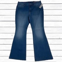 NYDJ Not Your Daughters Blue Jeans Farrah Flare Lift Tuck Womens Size 14P - £31.56 GBP