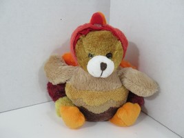 Plushland Tom Turkey in teddy bear costume beanbag brown orange March Dimes - £4.63 GBP