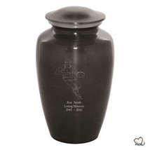 Large/Adult 200 Cubic Inch Custom Engraved Metal Basketball Cremation Urn - £167.47 GBP