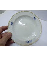 Antique Marked Meissen Scalloped Plate #3705 Blue Flowers &amp; Gold Border,... - $2,049.20 MXN