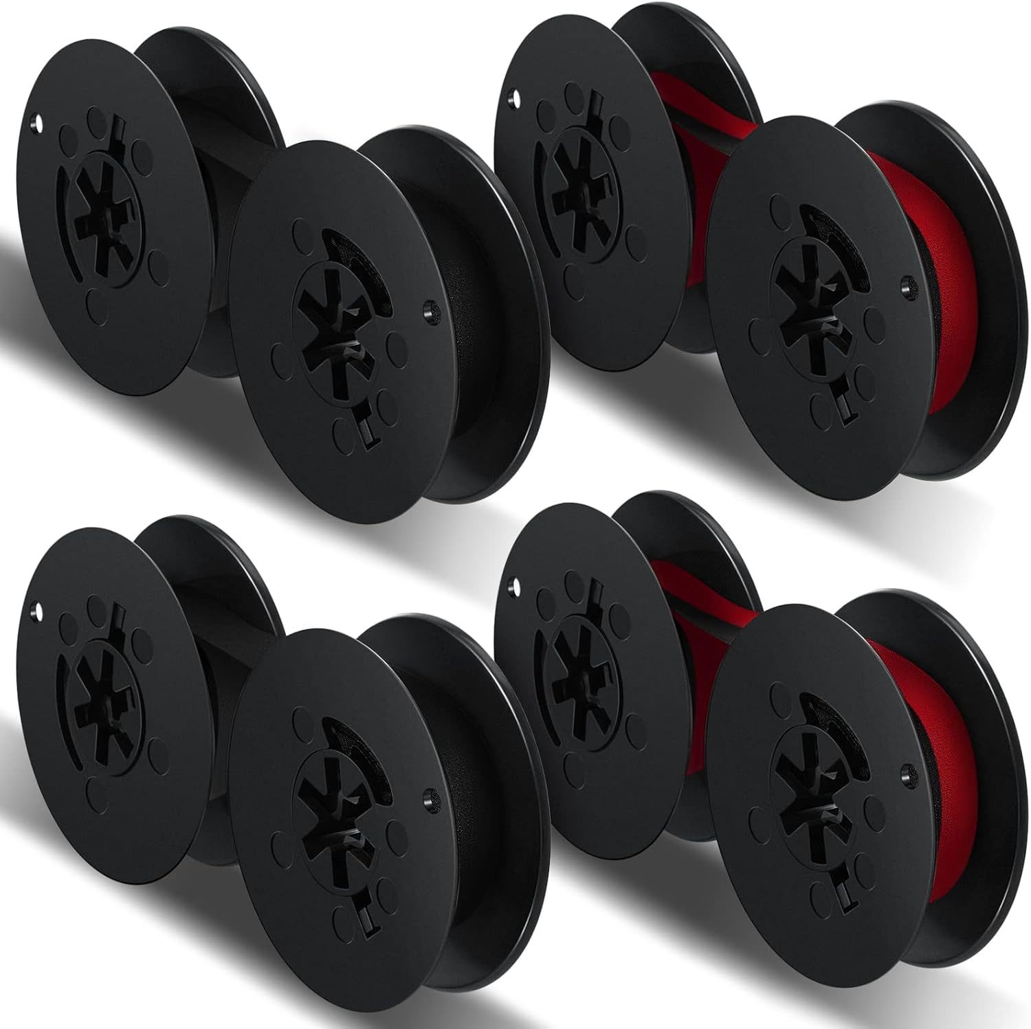 Seajan 4 Pairs Universal Dual Shaft Typewriter Ribbon Vintage, Red-Black... - $35.99