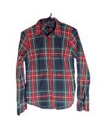 J.Crew Red Navy Green Plaid Long Sleeve Button-Up Shirt – Size Small - €15,40 EUR