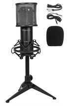 Rockville RCM01 Studio Recording Condenser Microphone Mic+Shock Mount+Desk Stand - £81.52 GBP