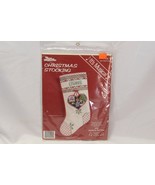 Three Needles Christmas Stocking Needle Point Musical 1989  10&quot; x 17&quot; Xm... - $463.09 MXN