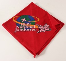 Vintage 1989 National Jamboree Red Space Boy Scouts of America BSA Neckerchief A - £14.23 GBP