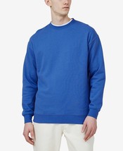 COTTON ON Mens Oversized Crew Neck Fleece Sweatshirt Royal Blue-Large - $23.99