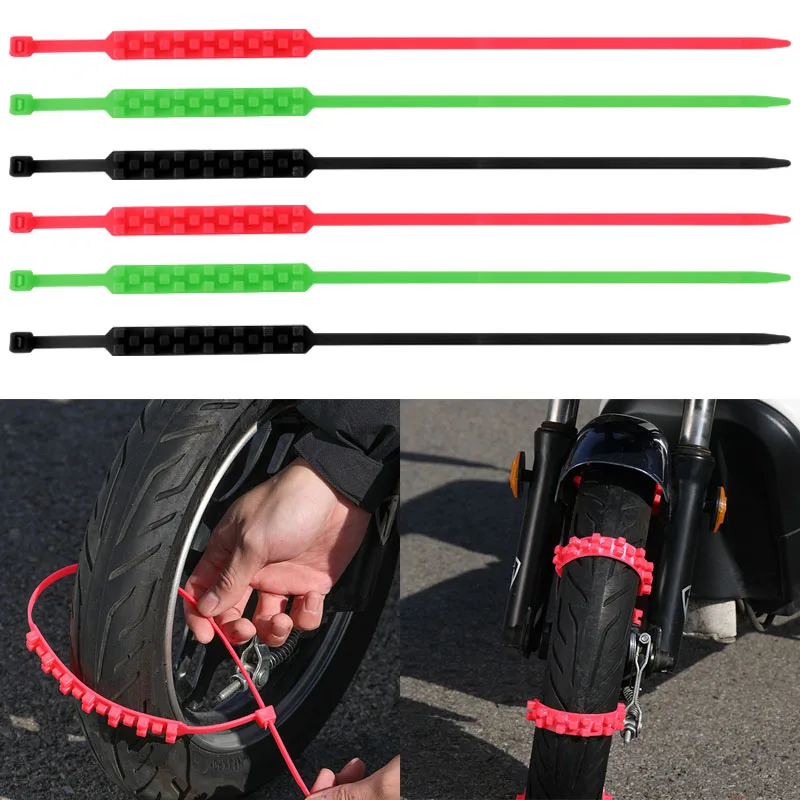 2-6Pcs Mixed Anti-Skid Snow Chains for Motorcycle Bicycle Non-slip Tyre Cable - £11.71 GBP+