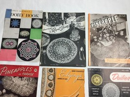 40s 50s Lot 9 CROCHET Knit Pattern Books DOILIES STAR Clark Coats vintage - $28.69