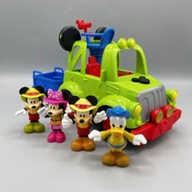 Disney Junior Mickey Mouse Talking Dino Safari Rover Jeep &amp; Trailer w/4 Figures - £15.45 GBP