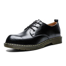 Handmade Comfortable Men&#39;s Shoes Top Quality Lace-up Solid  Dress Shoes Men Oxfo - £60.25 GBP