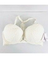 Auden Bra The Radiant Plunge Push-Up Lace Front Closure Lace Overlay Ivo... - £7.64 GBP