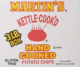 Martin&#39;s Kettle Cooked Potato Chips, 3 Pound Box - £22.33 GBP