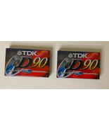 2 NEW SEALED TDK D90 Blank Audio Cassette Tapes 90 Minutes High Output - £5.44 GBP