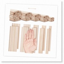 BambooCraft 100 PCS Assorted Wooden Dowel Rods - Versatile Wood Sticks for DIY P - $27.71