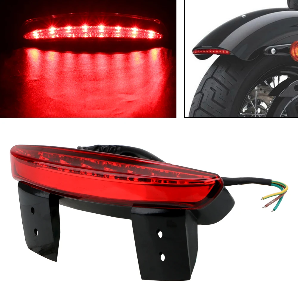 Motorcycle Lights Rear Fender Edge Red LED for XL 883 1200 Brake Tail light - £15.66 GBP+