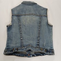 Unionbay J1Y60XR Denim Cotton Vest Women’s Medium Biker Grunge Western Cowgirl  image 15