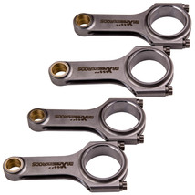 4x 4340 Forged H-Beam Connecting Rods Bolts  5.290&quot; for Honda Acura Si 1.6L B16A - £307.35 GBP