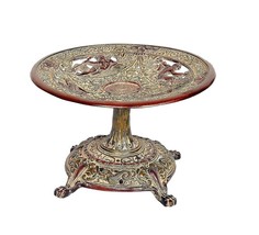 Brass Designer Fruit Basket Top Table Decor Decorative Showpiece Multicolour - £71.74 GBP