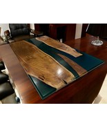 Handmade Black Epoxy Dining Table Acacia Wood Countertop Furniture Home ... - £922.63 GBP+