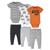 Baby Boys Bodysuits &amp; Pants Set 6-Piece Outfit Set Size 3-6 Months - £12.01 GBP