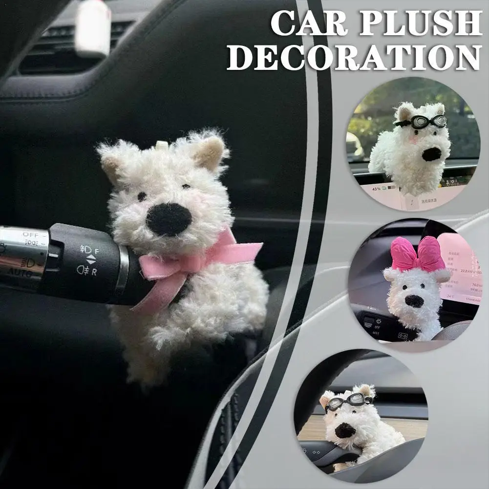 1PC Car Decoration Dog Turn Signal Wiper Shift Handle Dashboard Ornament Plush - £11.09 GBP+