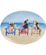 Dog 27414 Oval Serving Platter Hot Dogs Heavy Weight Melamine 18 x 13.5&quot; - £27.66 GBP