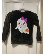 H&amp;M Girls 6x Ghost Sweater Black Fleece Sequins - $13.60 CAD