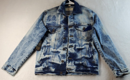 FWRD Jacket Youth Large Blue Denim Long Sleeve Pockets Collared Button F... - $23.93