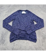 Athleta Shirt Womens L Blue LongSleeve Quick Dry Smocked Hem Active Pull... - £20.25 GBP