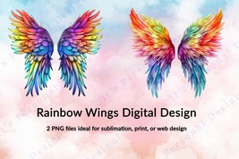 Rainbow Wings Digital Design - $3.00