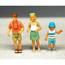 Fisher Price Sweet Streets Beach House Loving Family Figures Dad Mom &amp; Girl Vint - £14.47 GBP