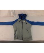 Adult Men&#39;s Aeropostale Gray Blue Full Zipper Hooded Jacket Windbreaker ... - $11.97