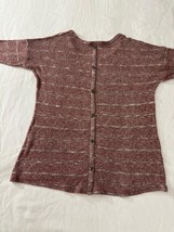 Charming Charlie Women's Brown Long Sleeve Button-Up Blouse Top T-Shirt Size S image 2