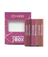 MARS Matte Box Set of 3 Lipsticks for Women , Long-Lasting , 02-Peaches ... - $13.37