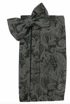 Tapestry Paisley Tuxedo Cummerbund and Bow Tie Set (Charcoal) - $83.30