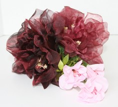 Adorable small bouquet faux flowers, wedding, basket decor, bike basket ... - £9.33 GBP