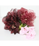 Adorable small bouquet faux flowers, wedding, basket decor, bike basket ... - £9.34 GBP