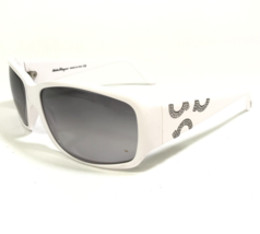 Salvatore Ferragamo Sunglasses 2087-B 330/11 White Silver Logos with Crystals - $88.38