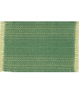 Artisan Handwoven Dollhouse Rug 4&quot;x6&quot; Sea Foam #29, Rayon on Cotton - £24.32 GBP