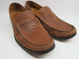 Cole Haan Brown Leather Moc Toe Penny Loafers Nikeair Size US 9.5 M India - £22.98 GBP