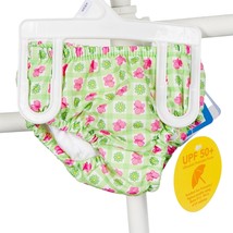 iPlay Ultimate Swim Diaper S 6 Months Girls Ruffle Green Butterfly Flower Pink - £9.38 GBP