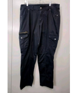 Lane Bryant Black Cargo Pants Womens Size 16 High Rise Stretch Pockets Z... - £15.02 GBP