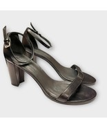STUART WEITZMAN black leather nearlynude block heel ankle strap sandal s... - €106,33 EUR