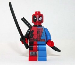 Minifigure Custom Toy Spider-man Deadpool Hybrid Marvel - £5.10 GBP