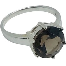 sterling silver smokey quartz ring Size 8.5 - £29.57 GBP