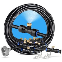 Misting Cooling System 75Ft (23M) Misting Line + Brass Mist Nozzles + A ... - £72.89 GBP