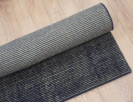 Handmade Gray Loop Luxe Color Grid Handloom Rug For Living Room 150x245 cm - $396.00+