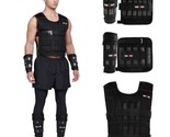 Adjustable Weighted Vest Set With Arm Weights And Leg Weights, Weight Tr... - £201.52 GBP